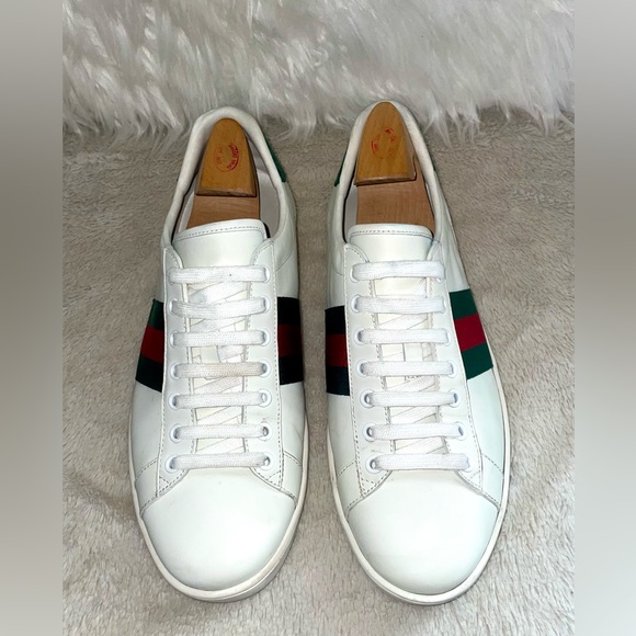 🔥🔥Mens Authentic Gucci Ace Low Top Sneakers Shoes Sz 11 / Good Condition!! - Picture 2 of 7
